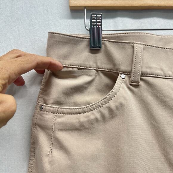 Lululemon Pants Womens size 12 City Sleek 5 Pocket Straight Leg Beige Khaki - Picture 3 of 11